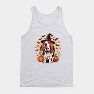 Basset Hound Pumpkin Tank Top